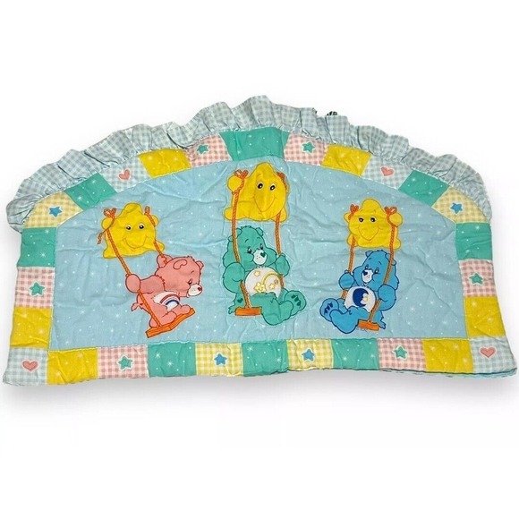 Care Bears Other - Vintage Care‎ Bears Bedtime Baby Toddler Crib Bed Quilted Nursery Headboard Pad